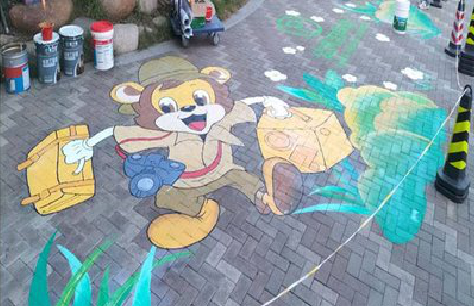 亳州夏季画地面彩绘会遇到的问题