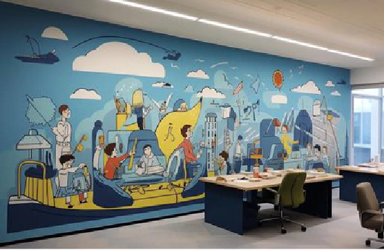 亳州办公室墙绘的特点。