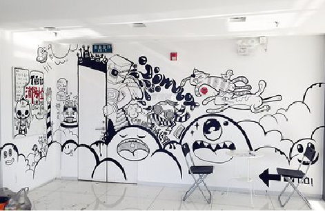 亳州手绘墙并非传统涂鸦。